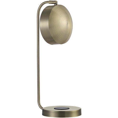 Riesco 22.5 inch 100 watt Antique Brass Desk Lamp Portable Light