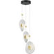 Topknot LED 13.75 inch Coal And Brushed Gold Pendant Ceiling Light