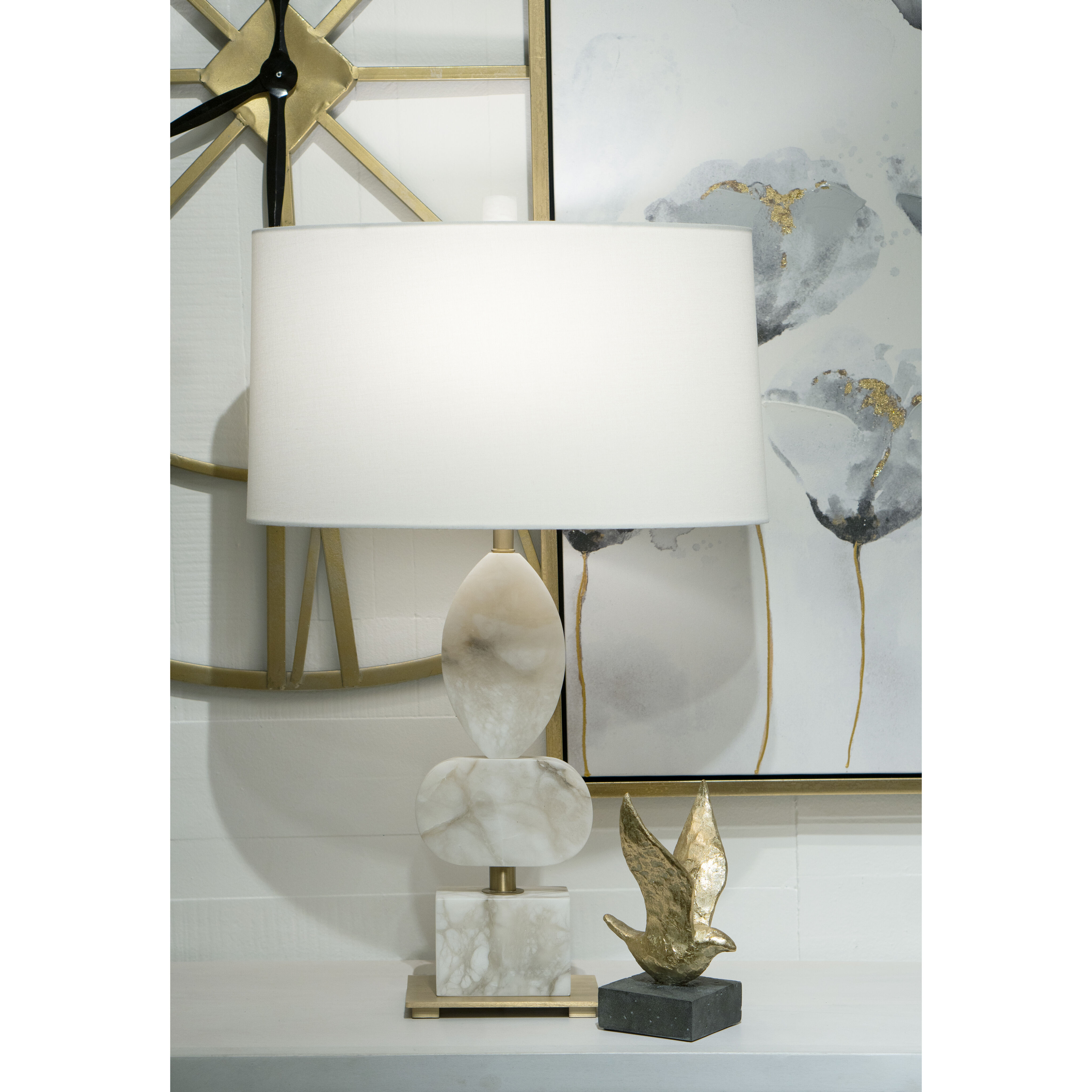 Calmness 30 inch 150 watt White Table Lamp Portable Light