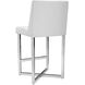 Howard 37.25 inch Stainless Steel / White Counter Stool