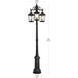 Luz 3 Light 84.5 inch Black Outdoor Post Light