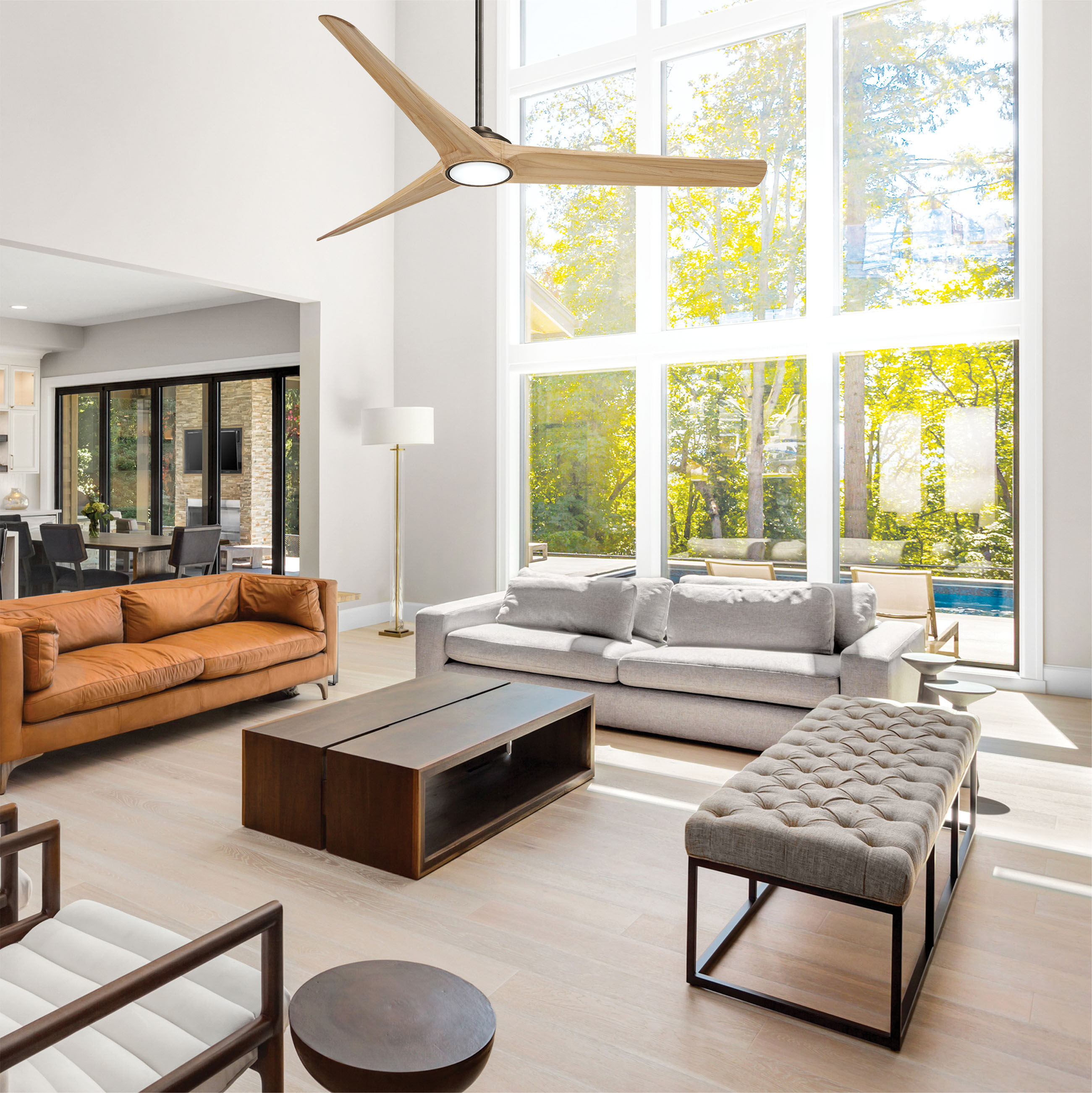 Timber 68 inch Heirloom Bronze with Maple Blades Ceiling Fan in Heirloom Bronze/Maple