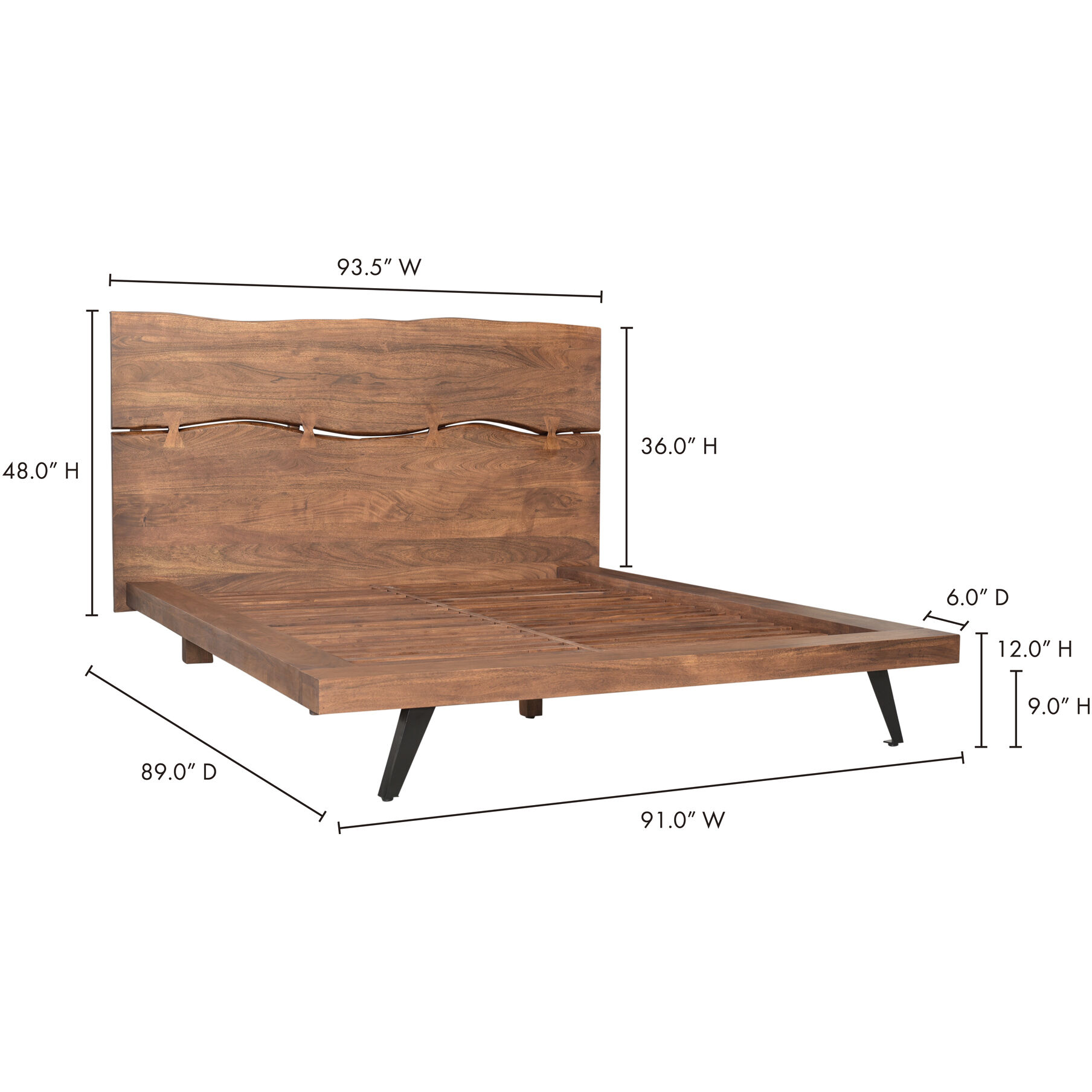 Madagascar Brown Bed, Platform King