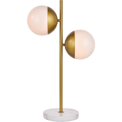 Eclipse 23 inch 40 watt Brass Table Lamp Portable Light