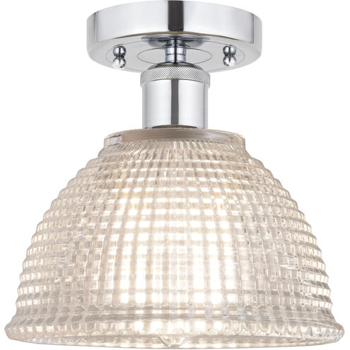 Edison Arietta 1 Light 8 inch Brushed Satin Nickel Flush Mount Ceiling Light