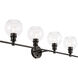 Collier 4 Light 38 inch Black Wall sconce Wall Light