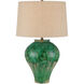 Blarney 31 inch 150 watt Green Table Lamp Portable Light