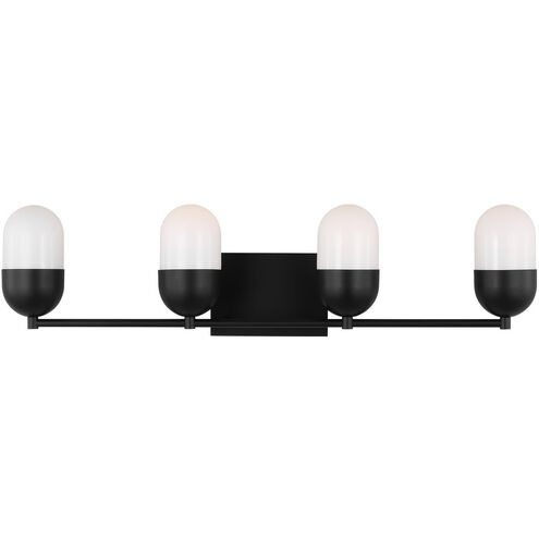 Drew & Jonathan Scott Foster 4 Light 30.75 inch Midnight Black Vanity Light Wall Light