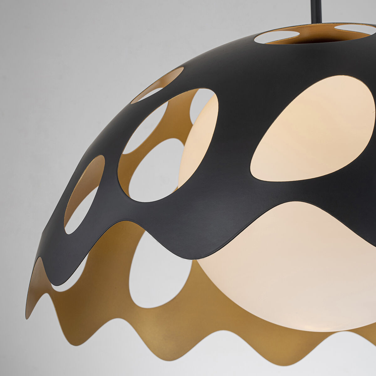 Pebbles 1 Light 15 inch Black Pendant Ceiling Light