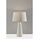 Lana 22.75 inch 100.00 watt Off-White Ribbed Ceramic Table Lamp Portable Light, Simplee Adesso