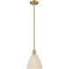 Natural Ballston Dome 1 Light 7.5 inch Brushed Brass Mini Pendant Ceiling Light