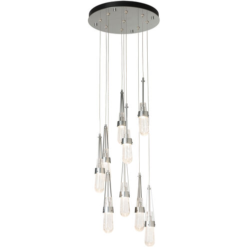 Link LED 21 inch Natural Iron Pendant Ceiling Light in Clear Bubble, Round