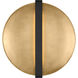 Peter Bristol Cymbal 1 Light 3.2 inch Dark Bronze/Natural Brass ADA Wall Sconce Wall Light