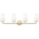 Montford 4 Light 32 inch Modern Gold Bath Vanity Light Wall Light