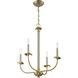 Stanza 4 Light 20.15 inch Brushed Polished Nickel / Satin Brass Chandelier Ceiling Light