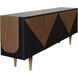 Mid Century Geo 80 X 16 inch Black and Oak Console