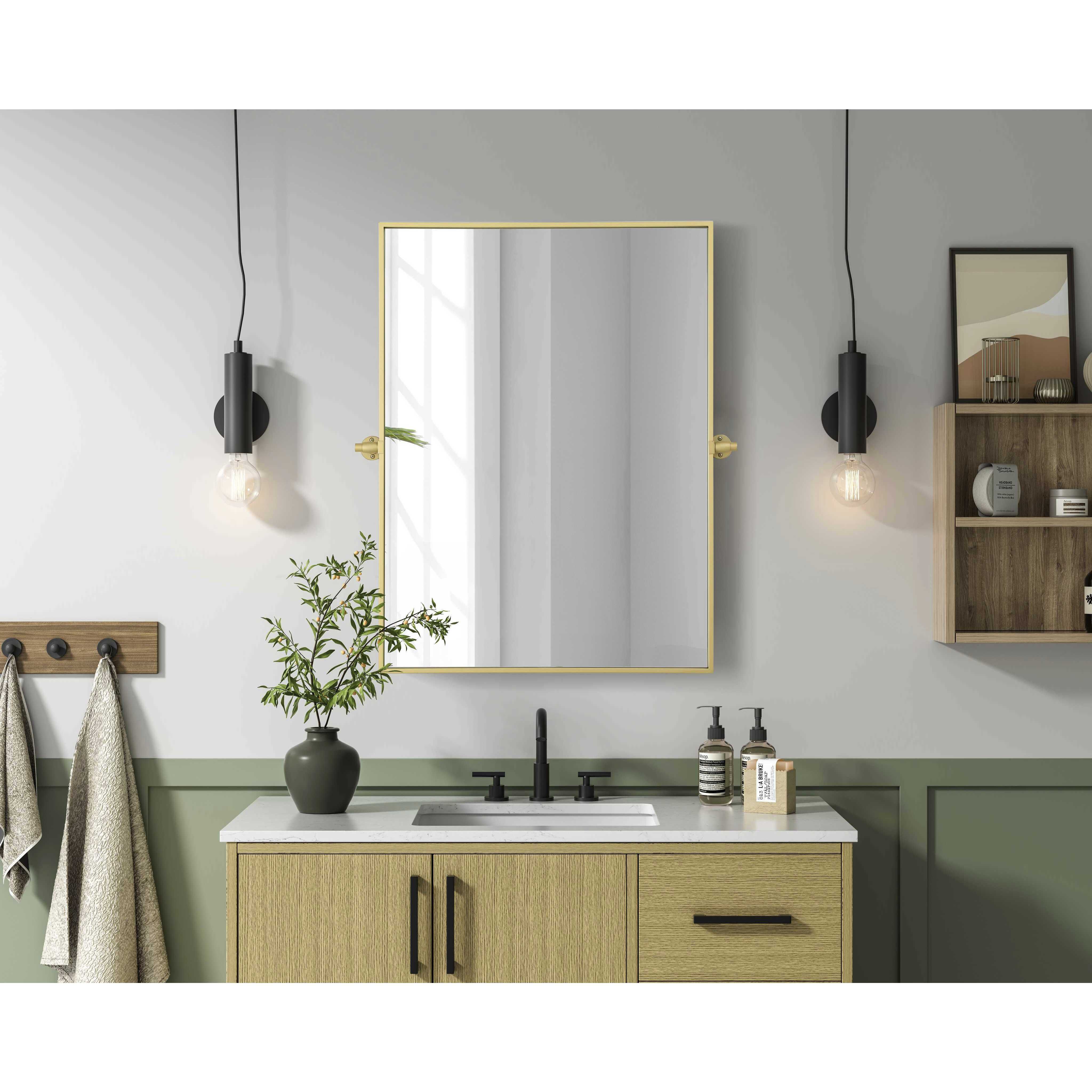 Amoura 36 X 27 inch Brass Mirror