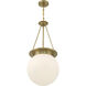 Manor 3 Light 13.5 inch Warm Brass Pendant Ceiling Light