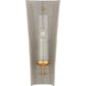 Chapman & Myers Downey 1 Light 7.25 inch Shellish Gray and Gild Reflector Sconce Wall Light, Medium