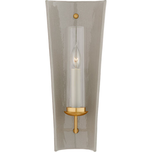 Chapman & Myers Downey 1 Light 7.25 inch Shellish Gray and Gild Reflector Sconce Wall Light, Medium