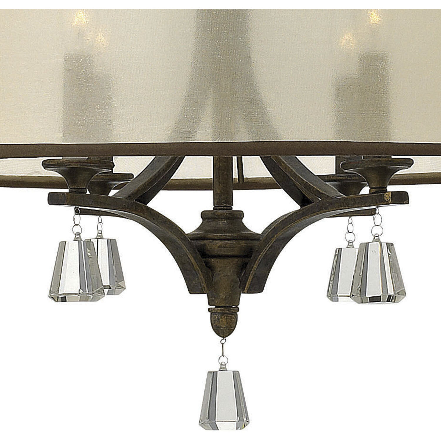 Mime LED 25 inch French Bronze Chandelier Ceiling Light