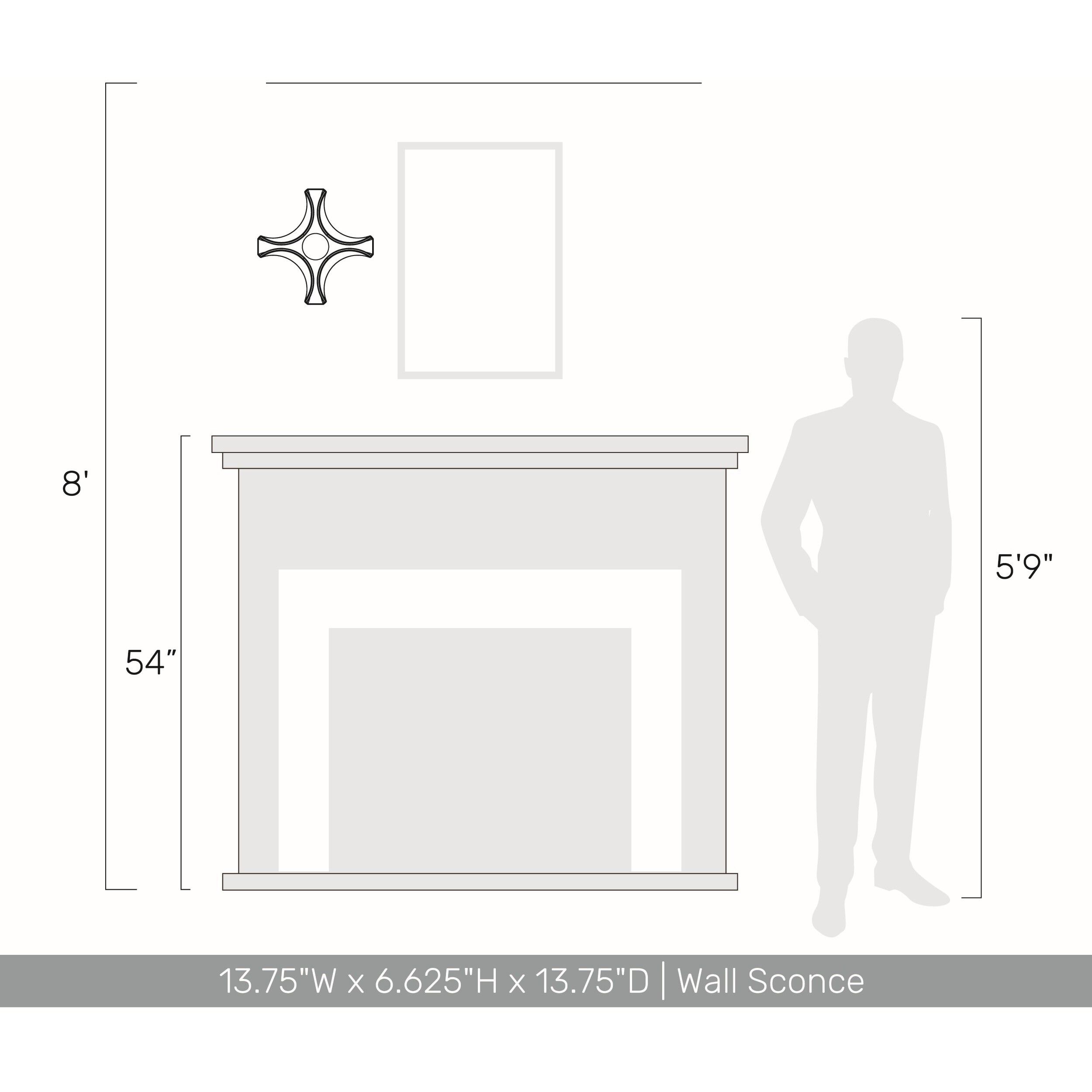 Glacier LED 13.75 inch Polished Nickel Wall Sconce Wall Light