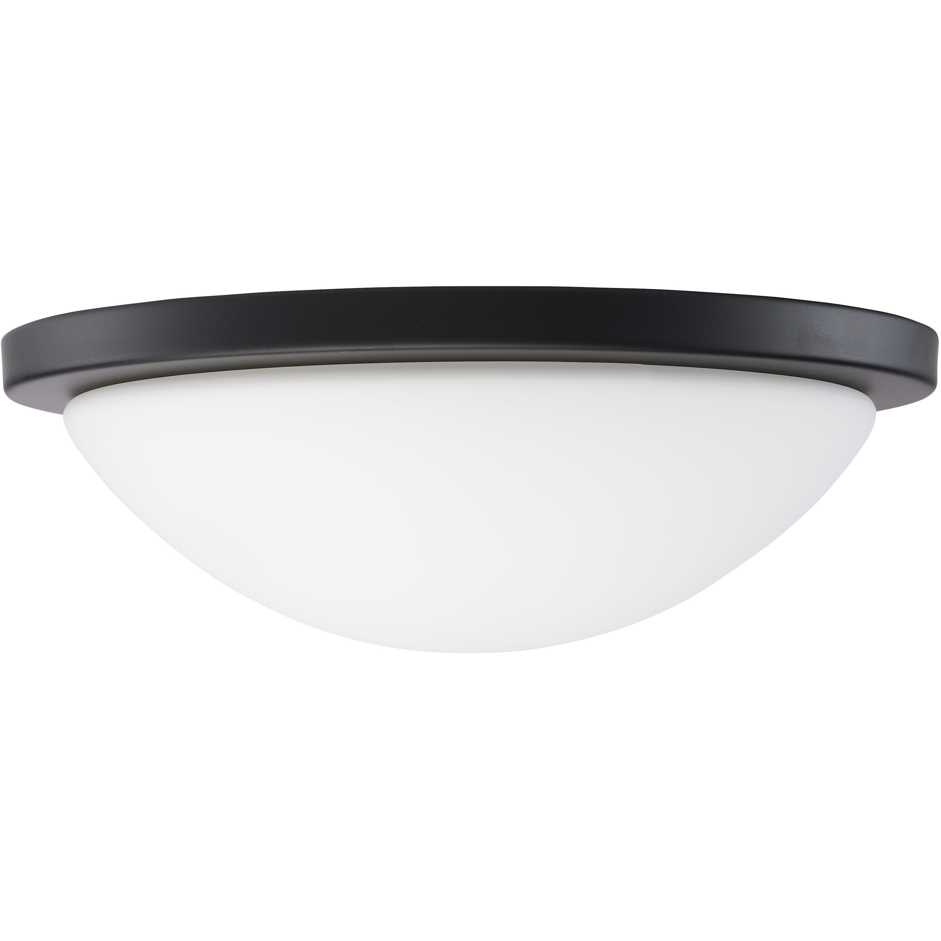 Button LED 13.38 inch Matte Black LED Flush Mount Ceiling Light