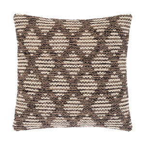 Max 20 X 20 inch Beige/Tan/Black/Ivory Pillow Cover