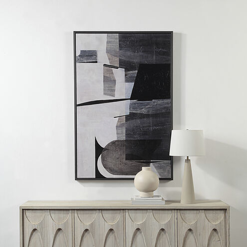 Elliott White/Black/Beige/Grey Canvas Art