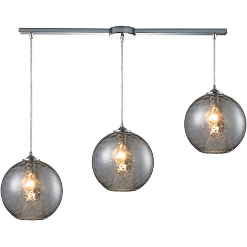 Watersphere Linear Mini Pendant Ceiling Light in Smoke
