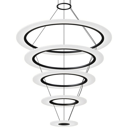 Arctic Rings LED 37 inch Satin Black Ring Pendant Ceiling Light