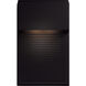 Hiline LED 8 inch Black Outdoor Wall Light in 8in.
