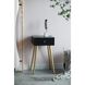 Anita 27.6 X 15.7 inch Black/Gold Bedside Table