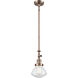 Franklin Restoration Olean LED 6.75 inch Antique Copper Mini Pendant Ceiling Light in Seedy, Franklin Restoration