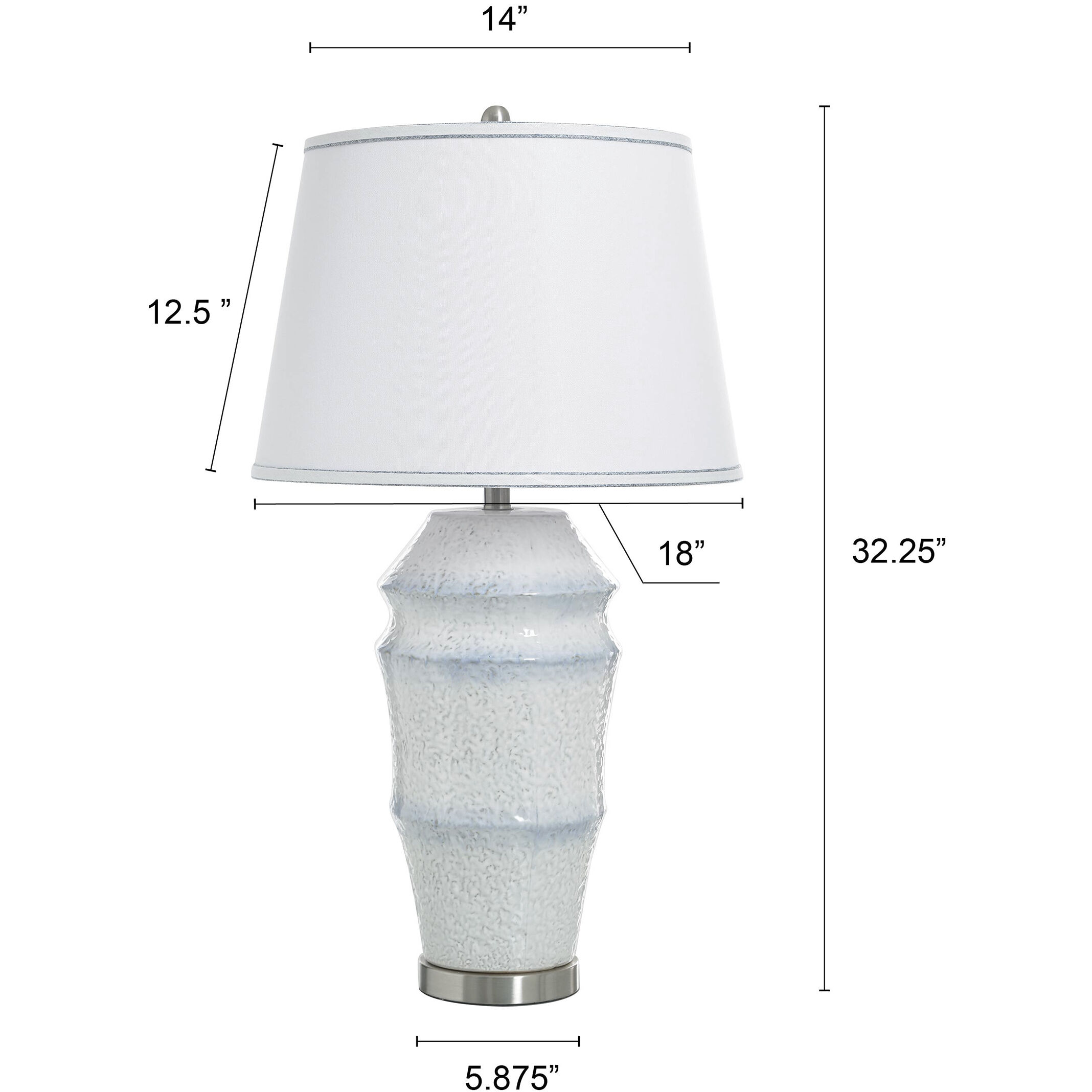 Bexium 32.5 inch 100 watt Bexium Blue and White Table Lamp Portable Light