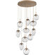 Cosmos LED LED 37.8 inch Novel Brass Chandelier Ceiling Light, Round Multi-Port
