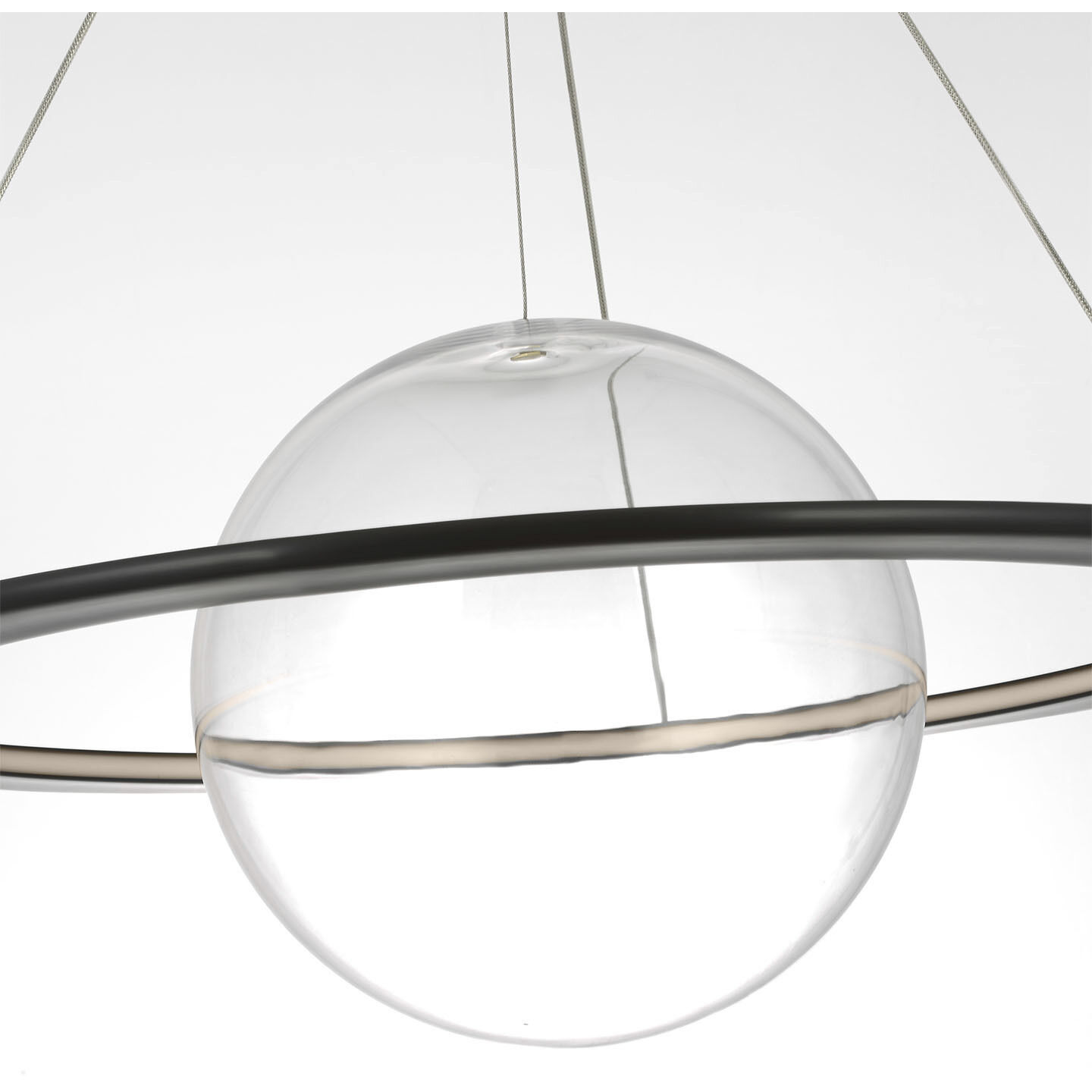 Barbara Barry Cosmos LED 27.5 inch Bronze Ring and Orb Chandelier Ceiling Light