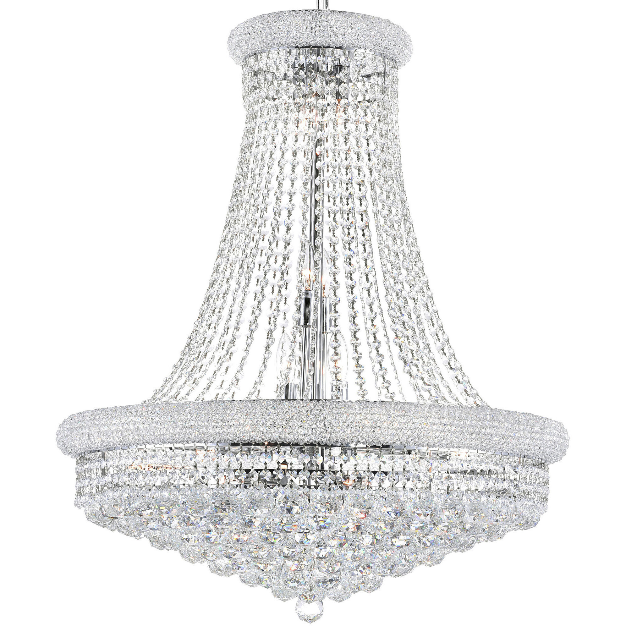 Empire 18 Light 28 inch Chrome Down Chandelier Ceiling Light