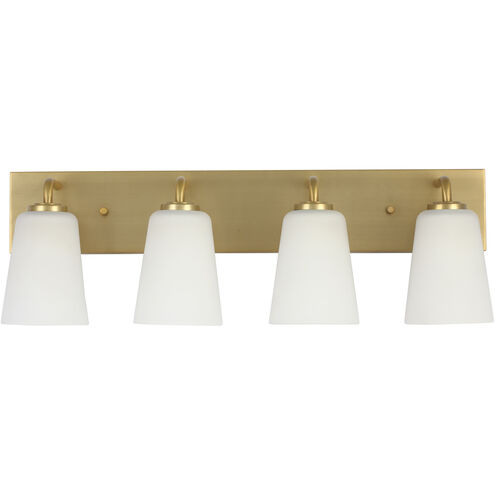 Miles 4 Light 25 inch Satin Brass Vanity Light Wall Light, Extra Large