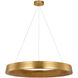 Barbara Barry Neptune LED 48 inch Gild Uplight Ring Chandelier Ceiling Light