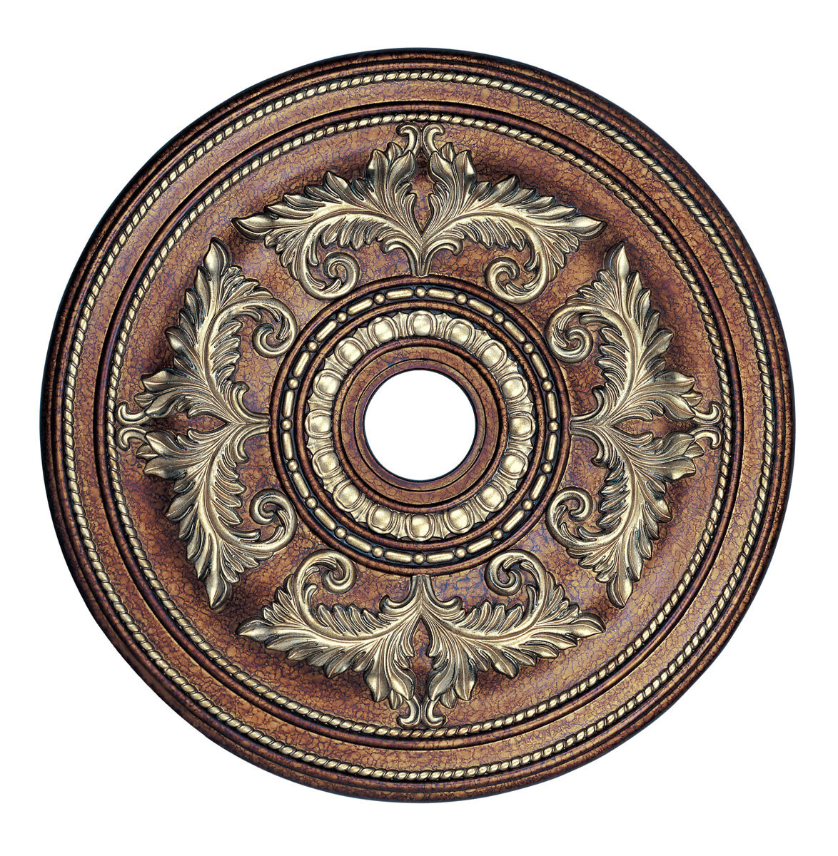 Versailles Palacial Bronze with Gilded Accents Ceiling Medallion