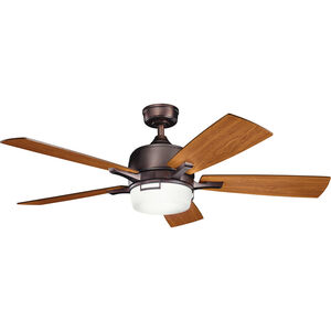 Leeds 52 inch Oil Brushed Bronze with Cherry Blades Ceiling Fan