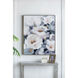 Blooming White Florals Champagne/Blue Hand-Painted Wall Art