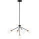 Art 5 Light 32 inch Midnight Black Chandelier Ceiling Light