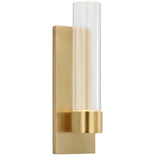 Ray Booth Lucid LED 4.25 inch Antique Brass Single Sconce Wall Light, Small