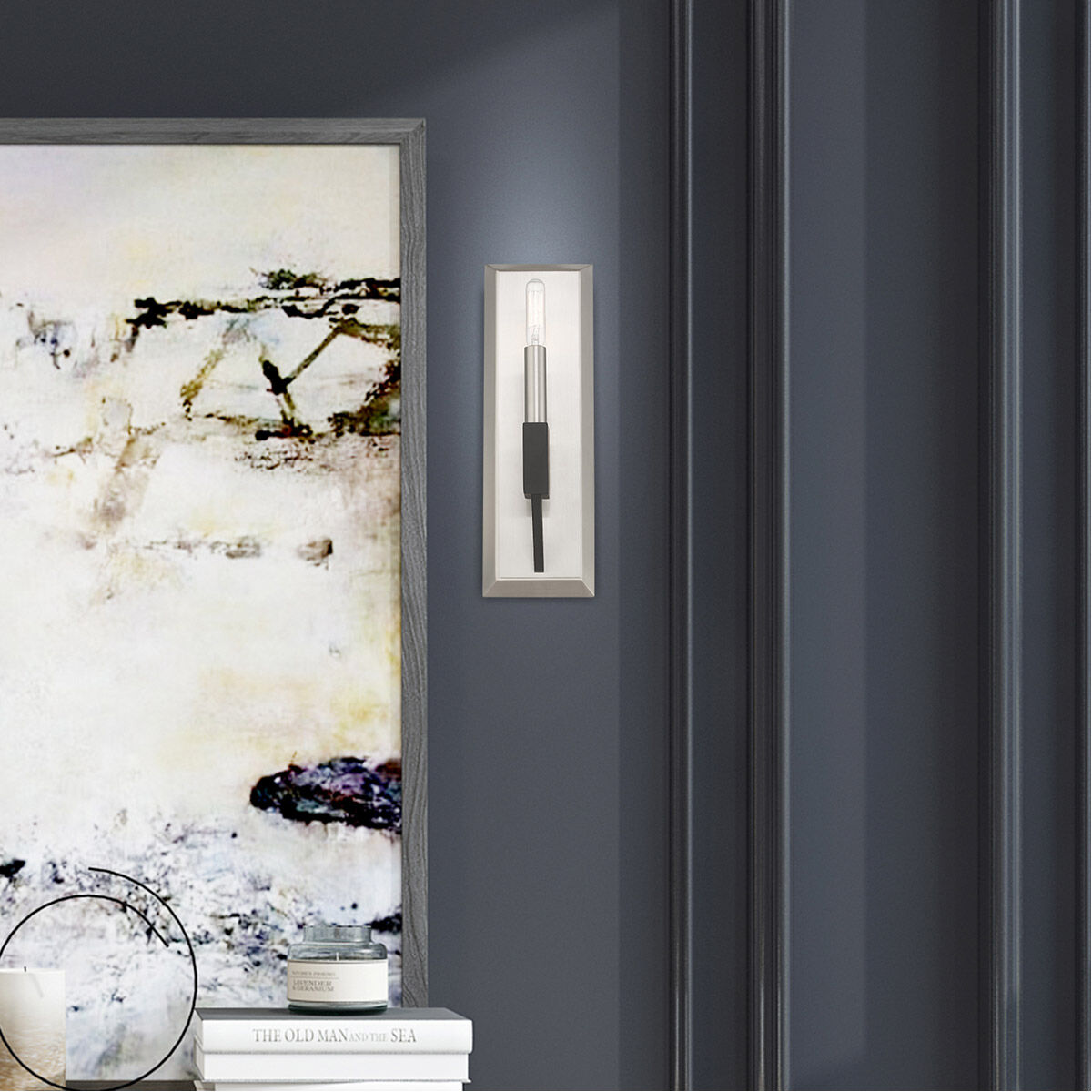 Beckett 1 Light 5 inch Brushed Nickel & Black ADA ADA Wall Sconce Wall Light