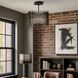 Park Row 4 Light 16 inch Matte Black and French Gold Semi-Flush Ceiling Light, Smithsonian Collaboration