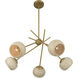 Jasper 5 Light 27.38 inch Warm Brass Chandelier Ceiling Light