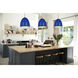 Z-Studio 3 Light 19 inch Blue Pendant Ceiling Light