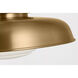 Richard June Liora 1 Light 15 inch Estate Brass Flush Mount Ceiling Light